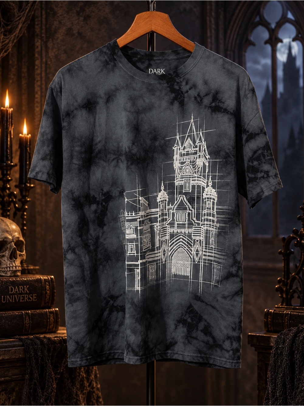 Universal Studios Dark Universe Frankenstein Manor Tie-Dye Tee Size L